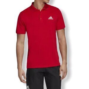 ADIDAS Club Rib Tennis Short Sleeve Men's Polo Shirts Red Size S